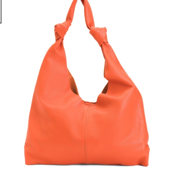 NWT VIOLA CASTELLANI Made In Italy Leather Slouchy Hobo With Knots - Picture 2 of 11